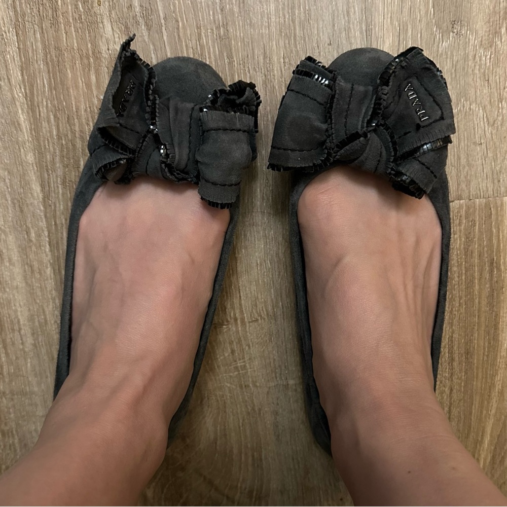 Prada Suede ballet flats with Bow size 37 1/2 - Picture 15 of 15